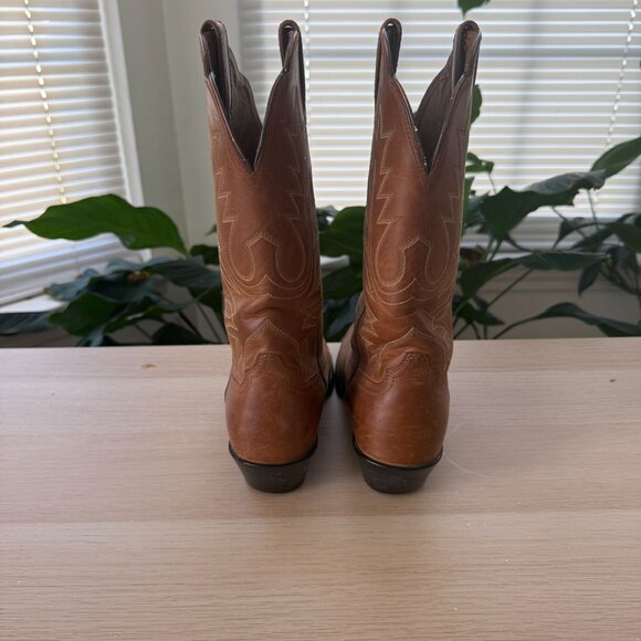 Ariat Womens Western Cowboy Boots 6B Brown Leather Embroidered Design Pull-On - Picture 4 of 8